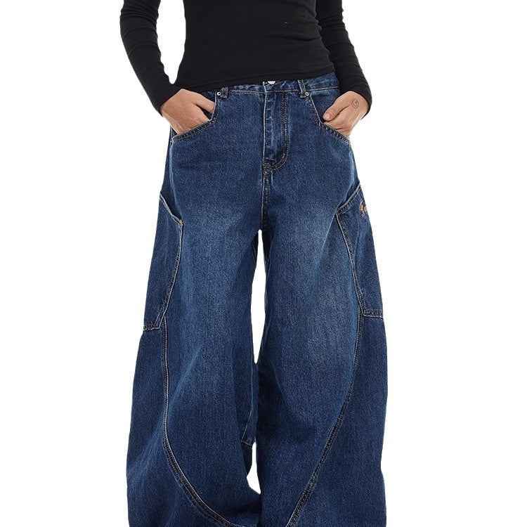 Retro Street Design Profile Machete Jeans - Stylish Retro Street Design Jeans for Trendsetters