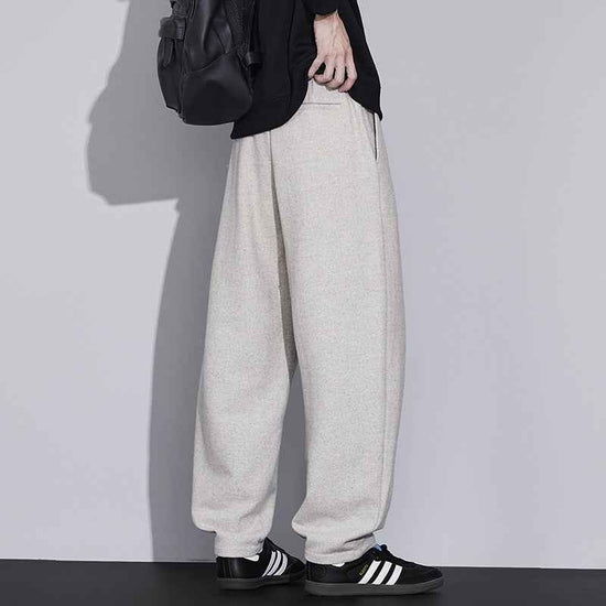 Retro Wool Tapered Pants - Stylish Mens Casual Loose Pants for Everyday Wear