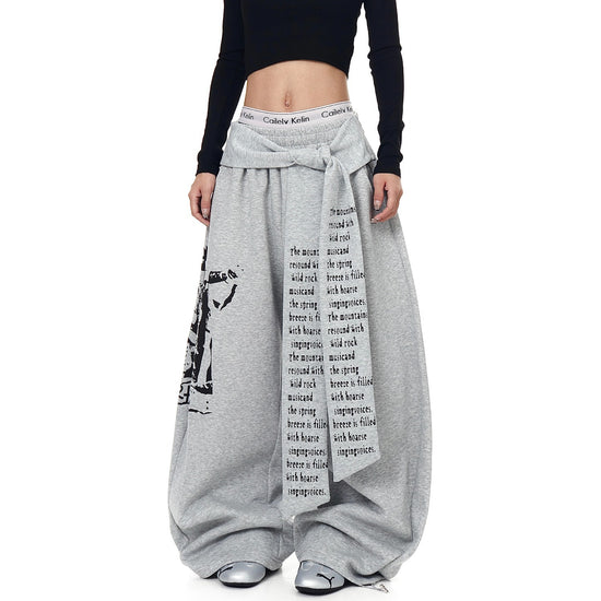 American Retro Lace Up Dress and Bandage Sweatpants Machete Collection - Florence Luxe