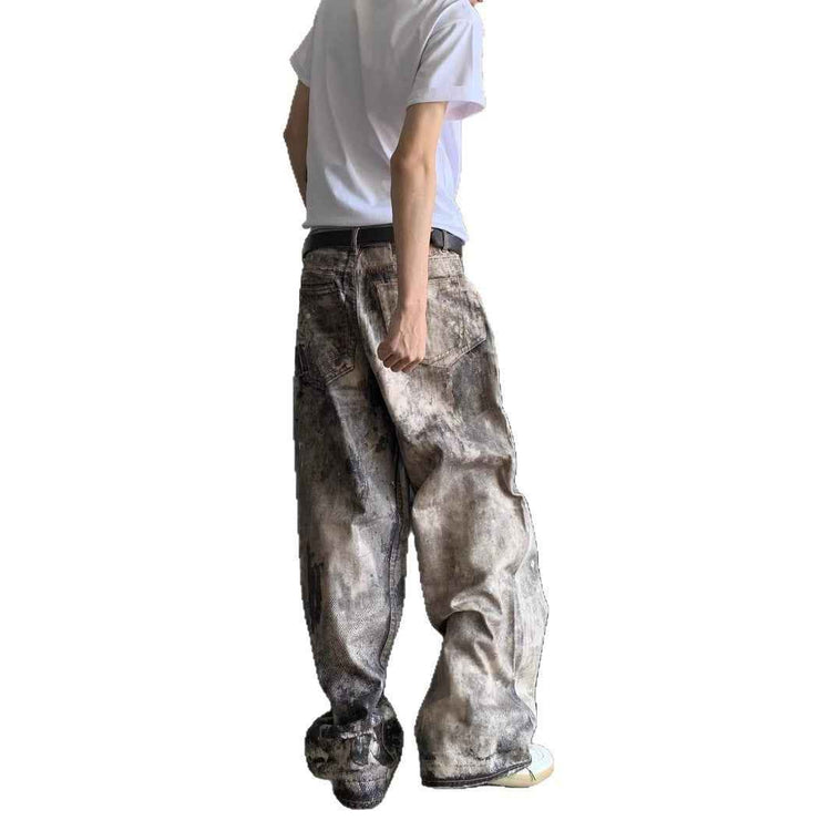 New 3D Digital Camouflage Printed Denim Trousers