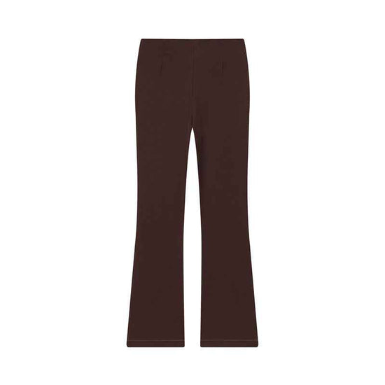 Piped Short Jacket Flare Pants Set for Chic Style