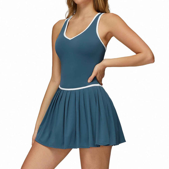 Fake Two-Piece Dress for Outdoor Sports Women - Anti-Exposure Design
