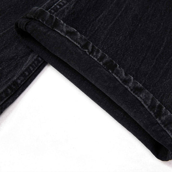 American Washed Old Lightning Crack Jeans