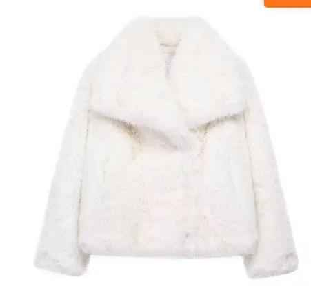 Winter Plush Coat for Women - Fashion Thicken Lapel Outwear Casual Long Sleeve Tops - Florence Luxe