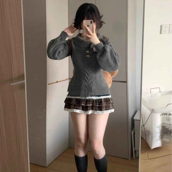 Elegant Slim-Fit Dress with Ancient Early Cute Rabbit Ear Collar