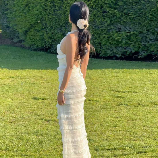 Fashion Women Tied Backless Slim Fit Dress