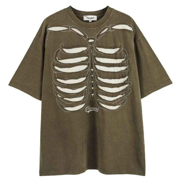 Dark Skull Short Sleeve Shirt for High Street Style