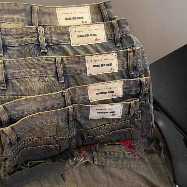 Mens Wide-Leg Denim Trousers for Modern Style and Comfort