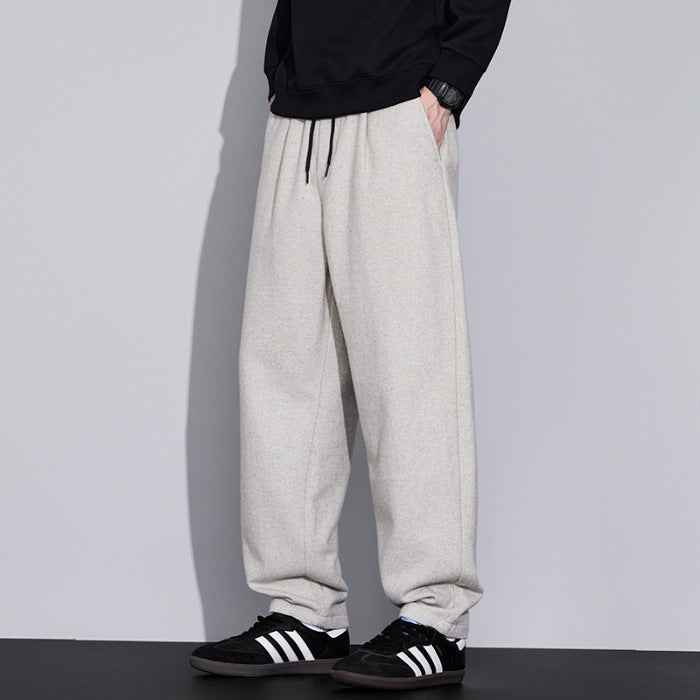 Retro Wool Tapered Pants - Stylish Mens Casual Loose Pants for Everyday Wear