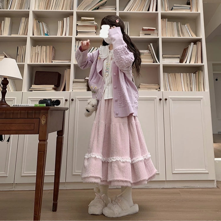 Plush Big Swing High Waist Plush Skirt for Effortless Style - Florence Luxe