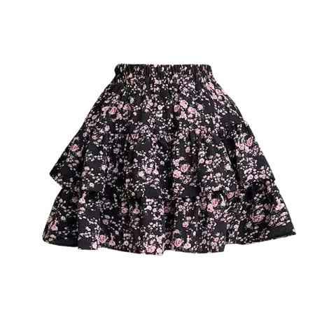 French Vintage Cherry Floral Skirt