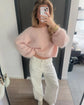 New Loose Diagonal Collar Sweater for Women - Solid Color Fashion Top - Florence Luxe