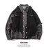 Black Sequin Sheer Open-Front Shirt - Hong Kong Style Loose Men’s Coat with Oversized Silhouette for Stylish Layering