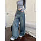 American Wide Leg Jeans - American Retro Straight Style - Florence Luxe