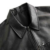 High Street Ins Style Leather Coat Short Sleeve Jacket