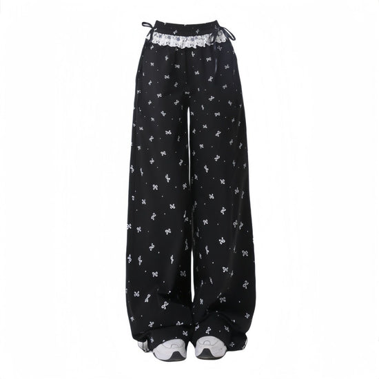 Casual Lace Pants for Women - Autumn Retro Style - Florence Luxe