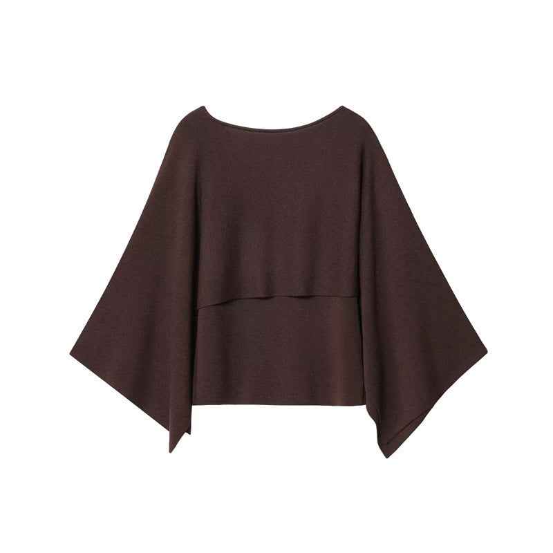 European And American Style Fashionable Loose Versatile Layered Knitted Top