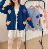 Handmade Embroidery Cardigan - High-End Korean Style Heavy Work Sweater