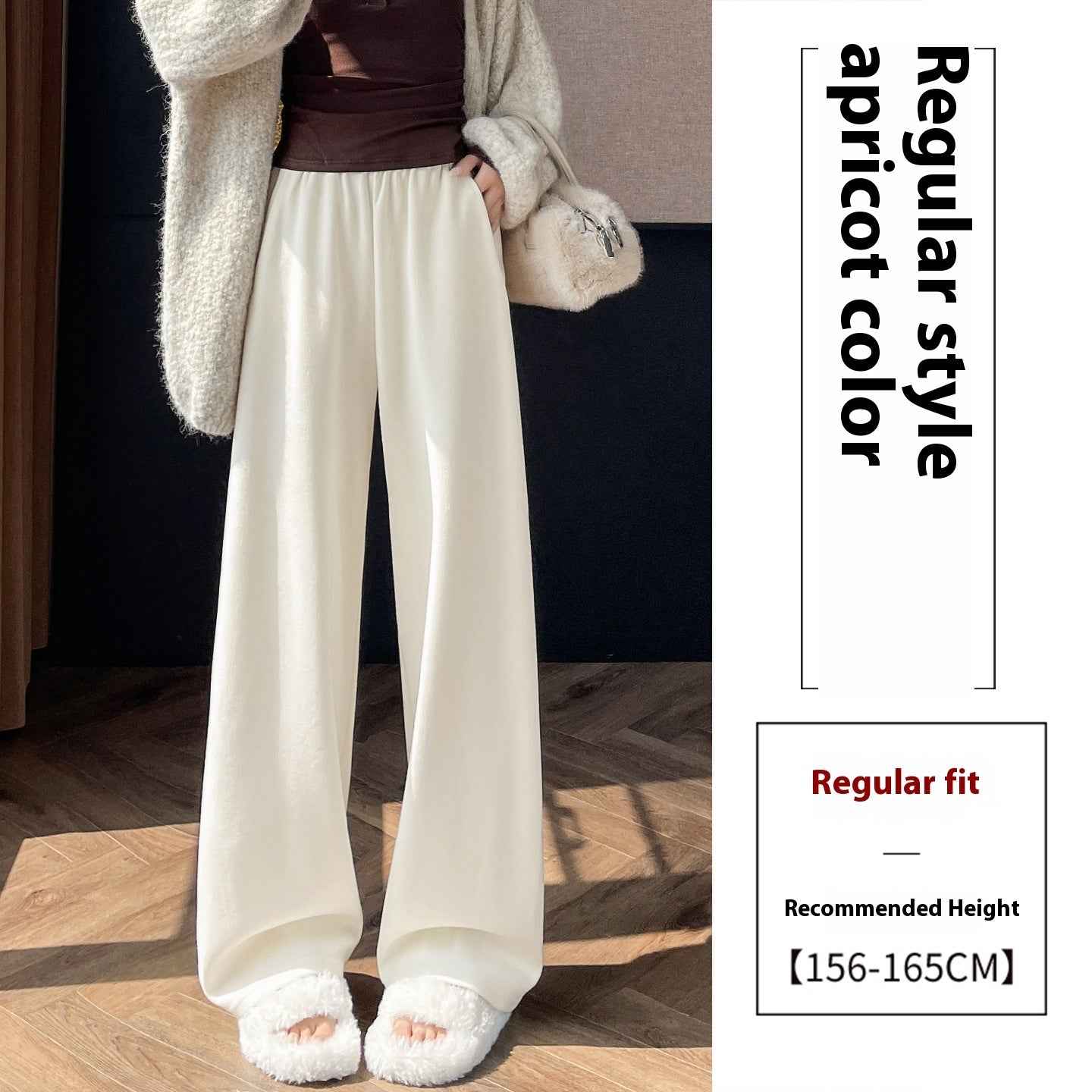 Narrow Wide-leg Pants Women&