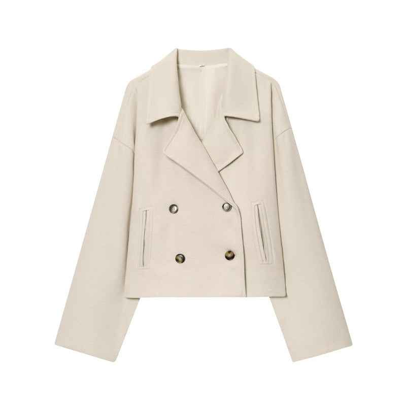 Simple Double Breasted Women&