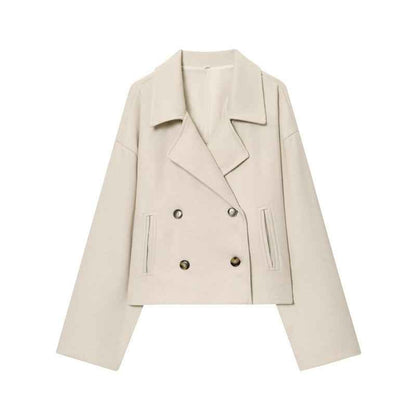 Simple Double Breasted Women&