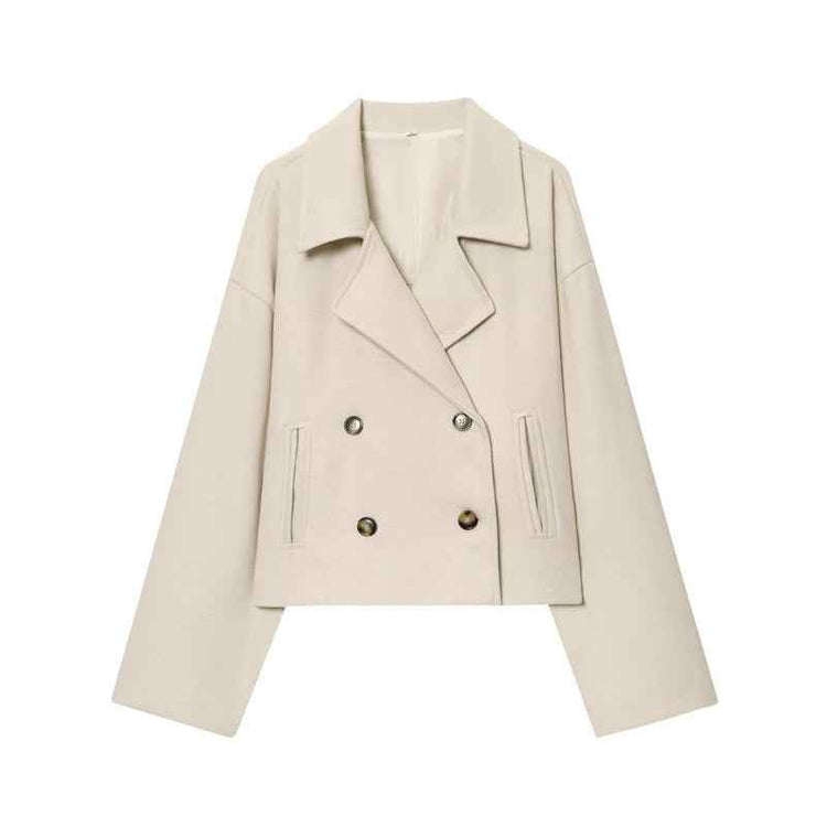 Simple Double Breasted Women&