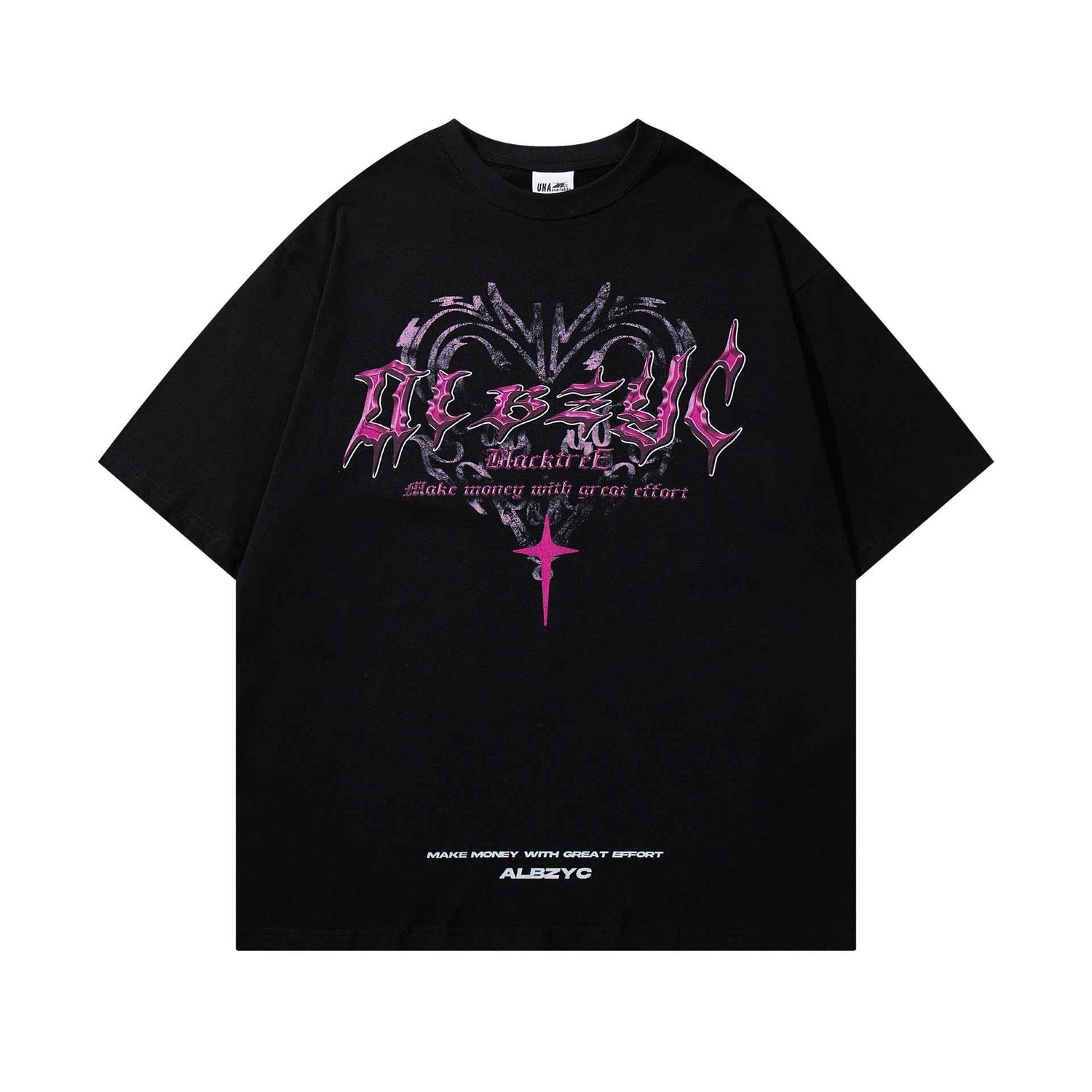 Retro Printed T-Shirt - Round Neck Short Sleeve Design