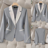 Elegant Fashion High-end Contrast Color Temperament Coat.