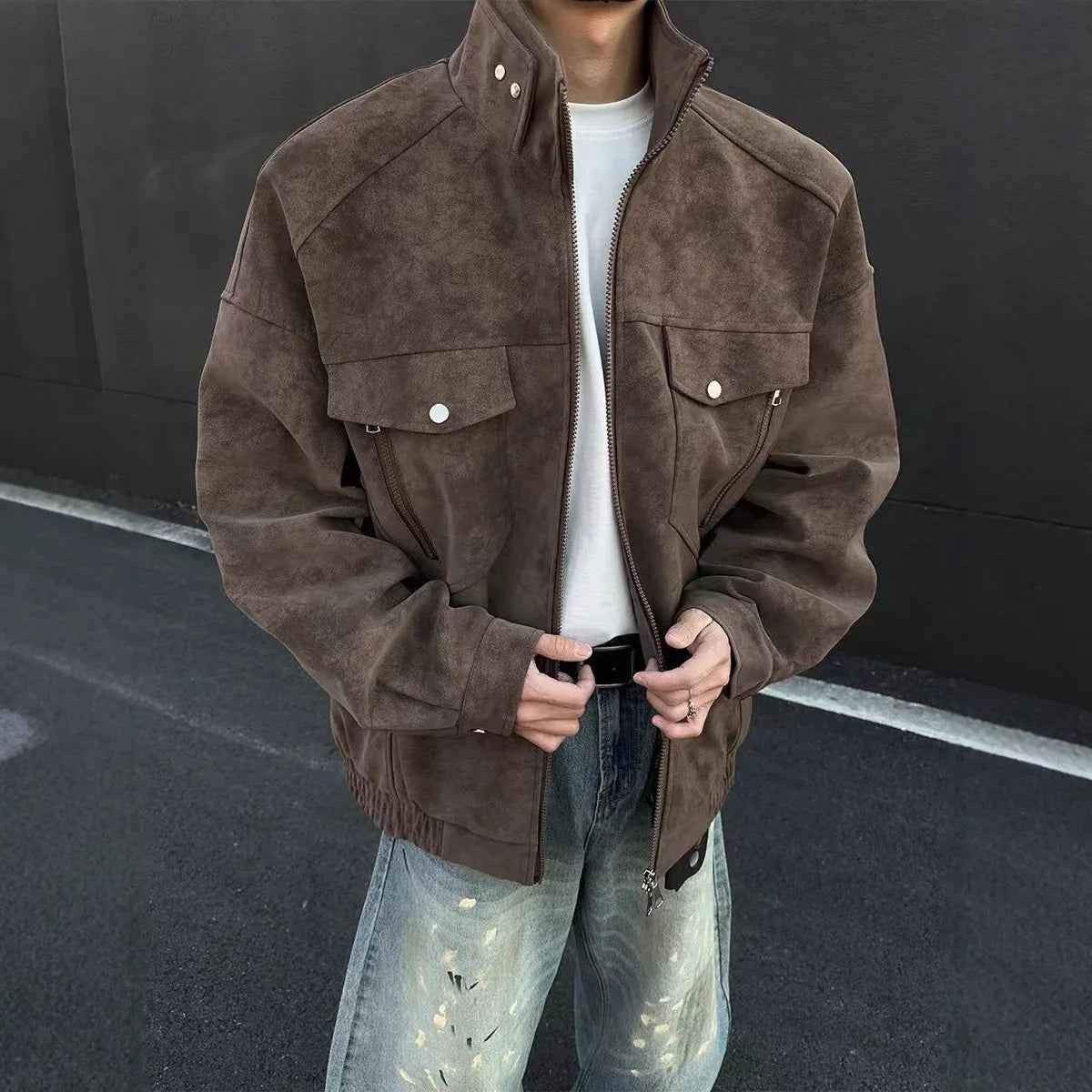 American Loose Detroit Stand Collar Men&