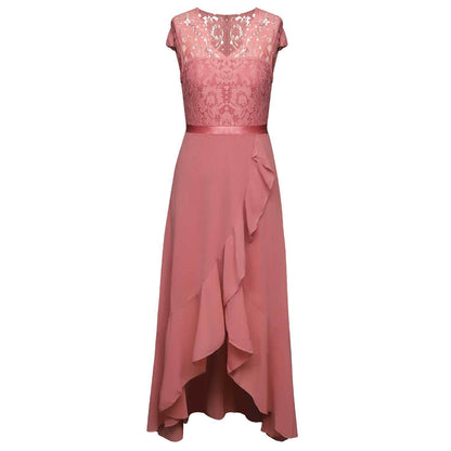 New Elegant Lace Party Dress - Long Formal Evening Dress with Floral Embroidery for Bridesmaids - Florence Luxe
