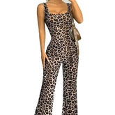 Summer New Slim Fit Backless Printed Jumpsuit for Women - Vintage Long Sleeve Dress Style