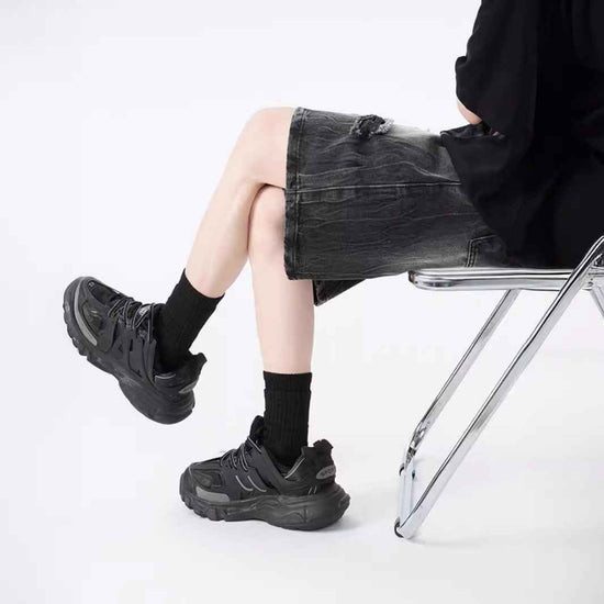 Washed Old Beautiful Ripped Denim Shorts for Trendy Summer Style