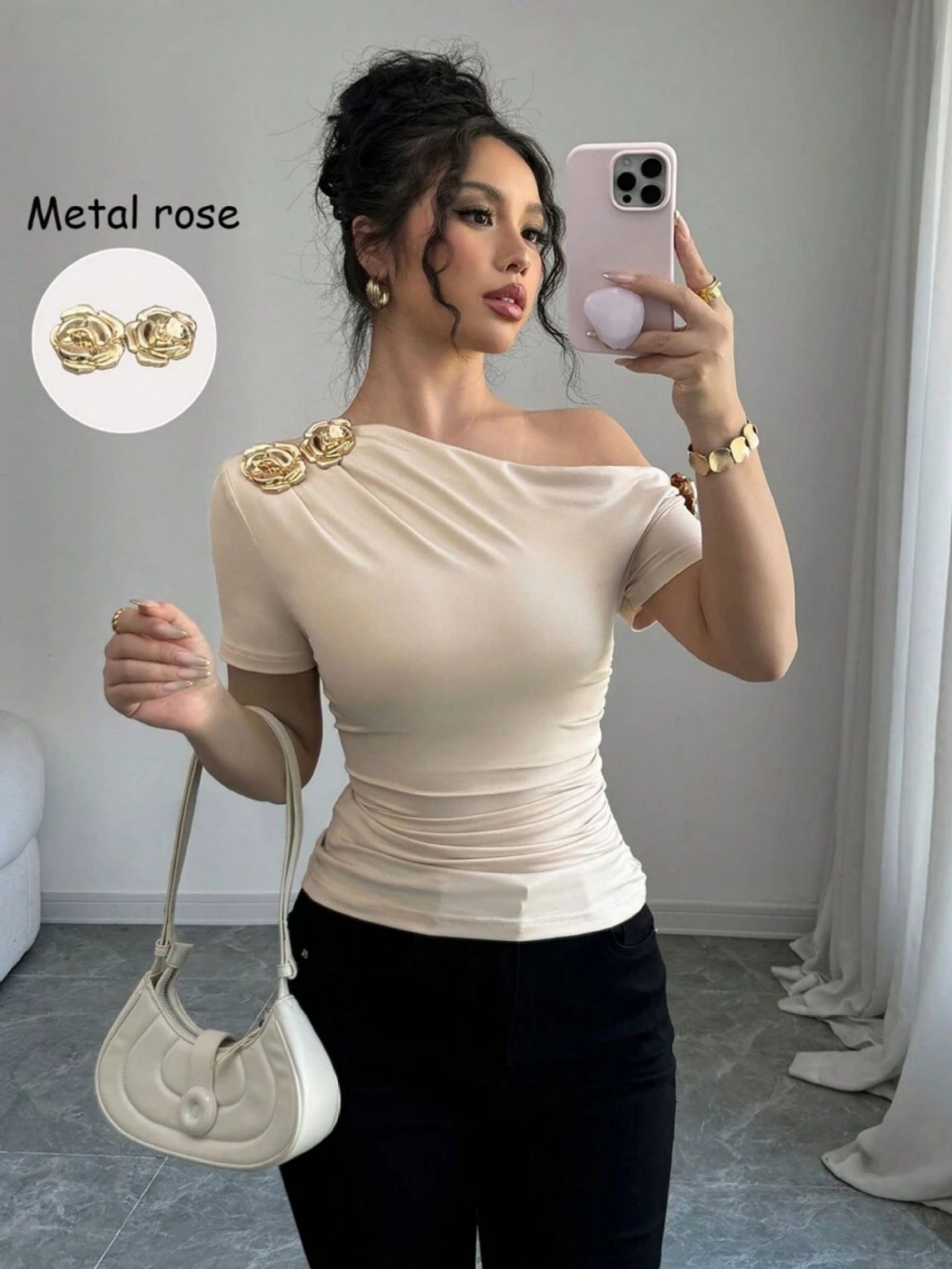 Casual Solid Color Hoodie Shorts Suit for Women with Irregular Hem Slimming T-shirt - Florence Luxe