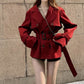 Versatile Loose Slimming Suit Collar Mid-length Coat.