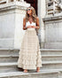 Layered Ruffles Long Skirt Summer Fashion A Line Swing Mesh Dress for Women - Florence Luxe