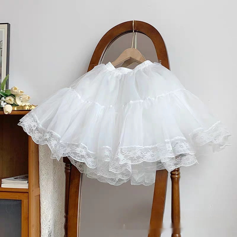 Four-layer Lace Slip Dress Soft Girl Skirt Support - Florence Luxe