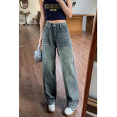 American Retro Loose Slimming Pants - New Straight Mop Style - Florence Luxe