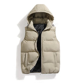 Cotton Casual Detachable Hooded Thermal Vest for Ultimate Warmth and Comfort - Florence Luxe