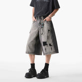 High Street Water Washed Denim Shorts for Effortless Style