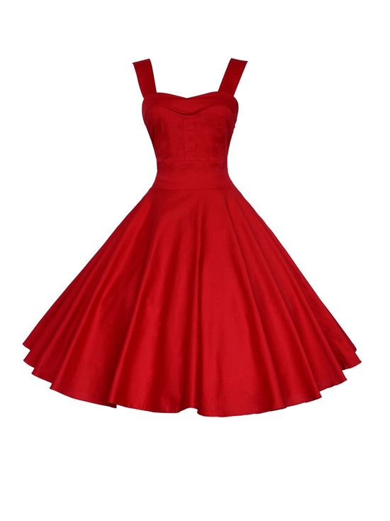 European American Retro Puffy Dress - High-Waisted Elegance - Florence Luxe