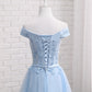 Long Blue Bridesmaid Dress One-Shoulder Evening Dress for Sisters