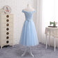 Long Blue Bridesmaid Dress One-Shoulder Evening Dress for Sisters