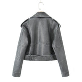 Retro Leather Jacket for Spring and Autumn Fashion - Versatile Style - Florence Luxe
