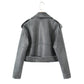 Retro Leather Jacket for Spring and Autumn Fashion - Versatile Style - Florence Luxe
