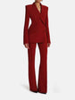 Red Double-Breasted Blazer Trousers Suit - Stylish 2-Piece Set for Any Occasion