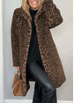 Fall Winter Leopard Print Mid-Length Coat for Cozy Style - Florence Luxe