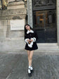 Patchwork Fur Collar Coat for Effortless Style and Comfort