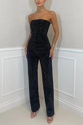 Shiny Vest Diamond Suit with Trousers for a Stunning Look - Florence Luxe