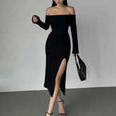 Slim-fit Tube Top Off-shoulder Dress Women