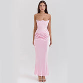 Slim Tube Top Long Dress Sexy Fashion Bandeau Backless Party Evening Dresses For Women Clothing - Florence Luxe